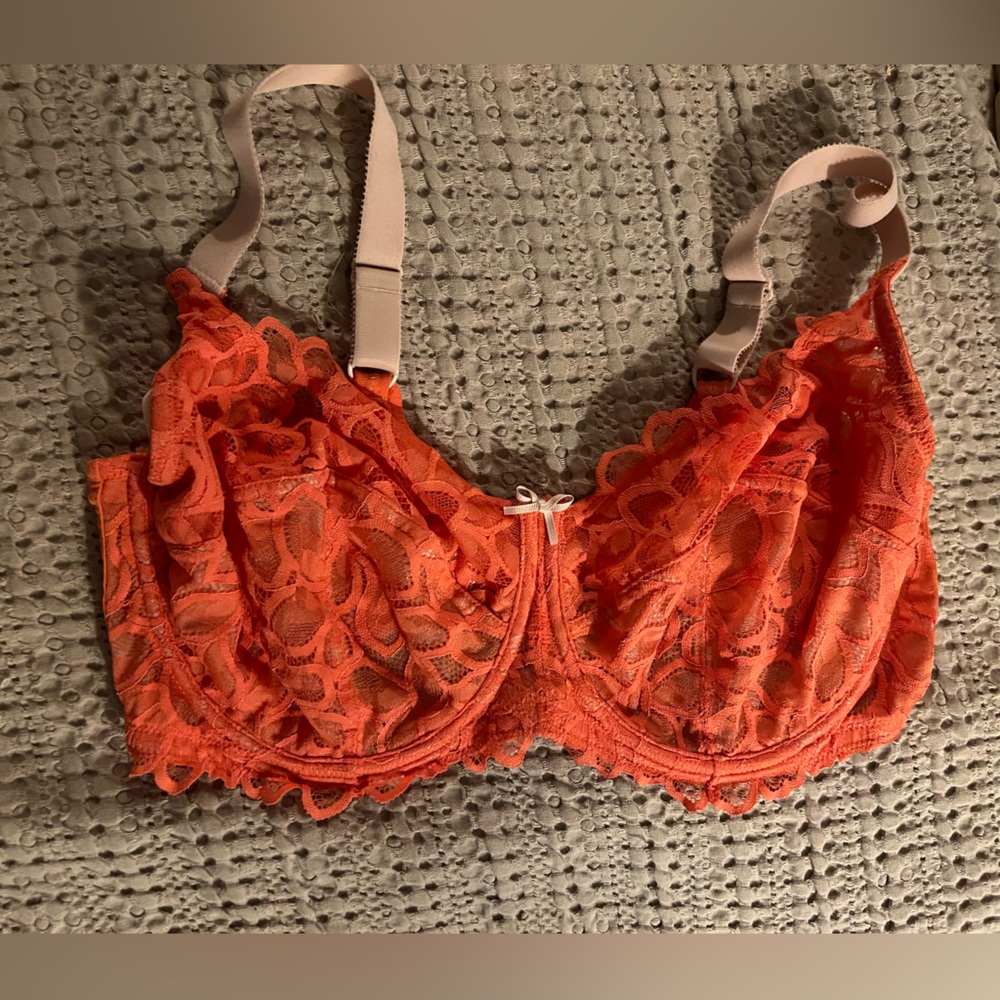 Panache Lace Bra in Bold Orange